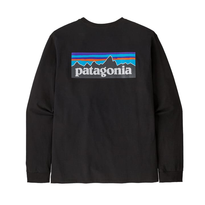 Patagonia Men's Longsleeve P-6 Logo Responsibili-Tee Black Patagonia