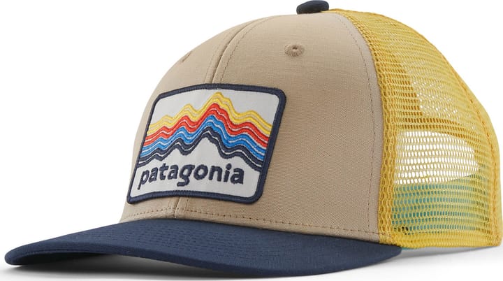Patagonia Kids' Trucker Hat Ridge Rise Stripe: Oar Tan Patagonia