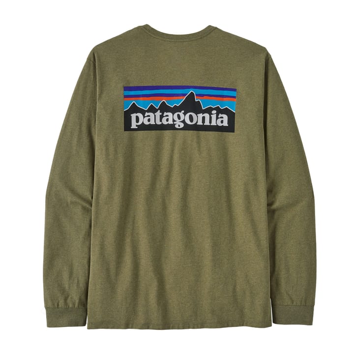Patagonia Men's Longsleeve P-6 Logo Responsibili-Tee Buckhorn Green Patagonia