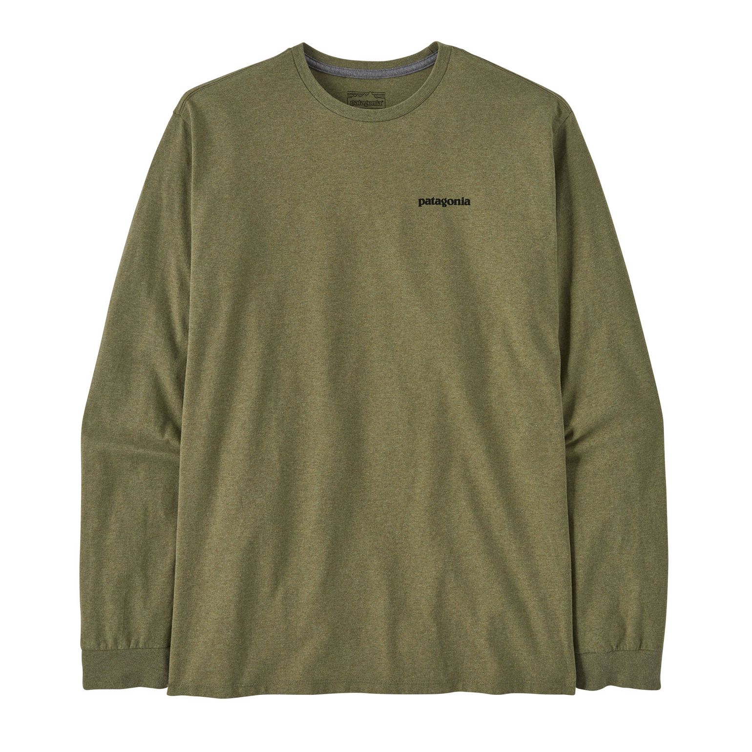 Patagonia Men's Longsleeve P-6 Logo Responsibili-Tee Buckhorn Green