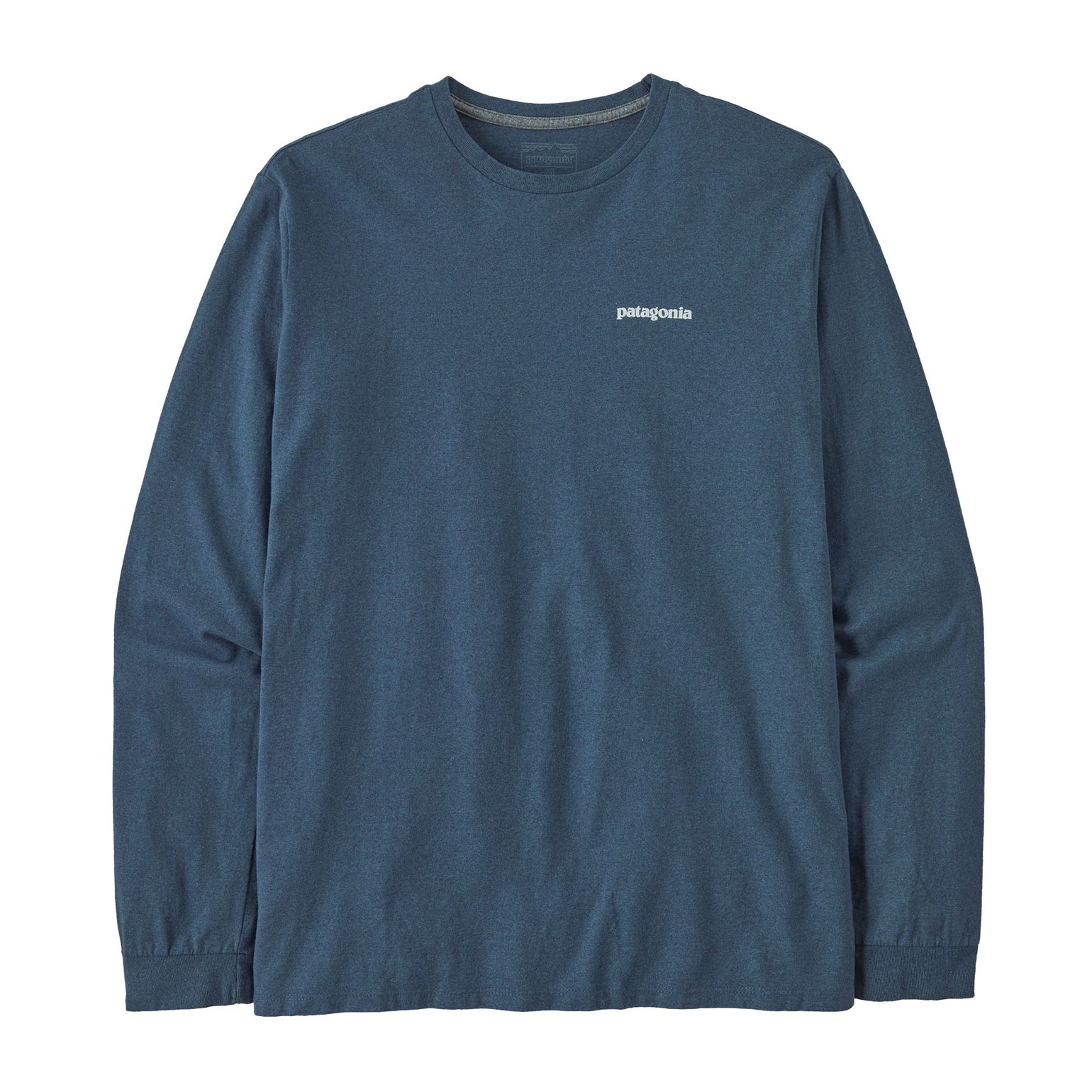 Patagonia Men's Longsleeve P-6 Logo Responsibili-Tee Utility Blue