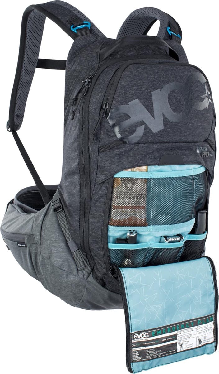 Evoc Trail Pro 16 Black - Carbon Grey EVOC Evoc Trail Pro 16 Black - Carbon Grey EVOC