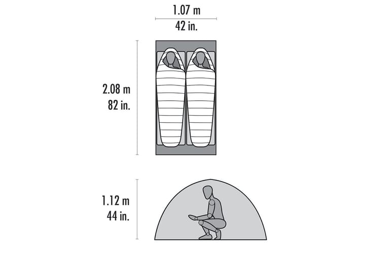 MSR Advance Pro 2 Ultralight Helårstelt 2-person Orange MSR