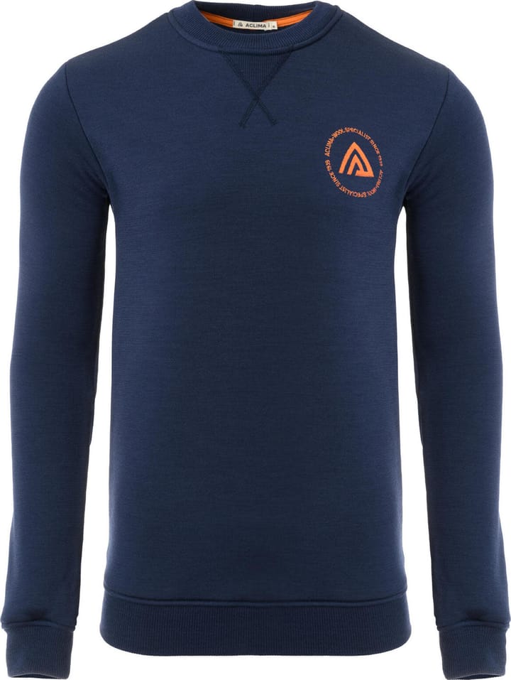Aclima Men's Fleecewool V2 Crewneck Navy Blazer Aclima