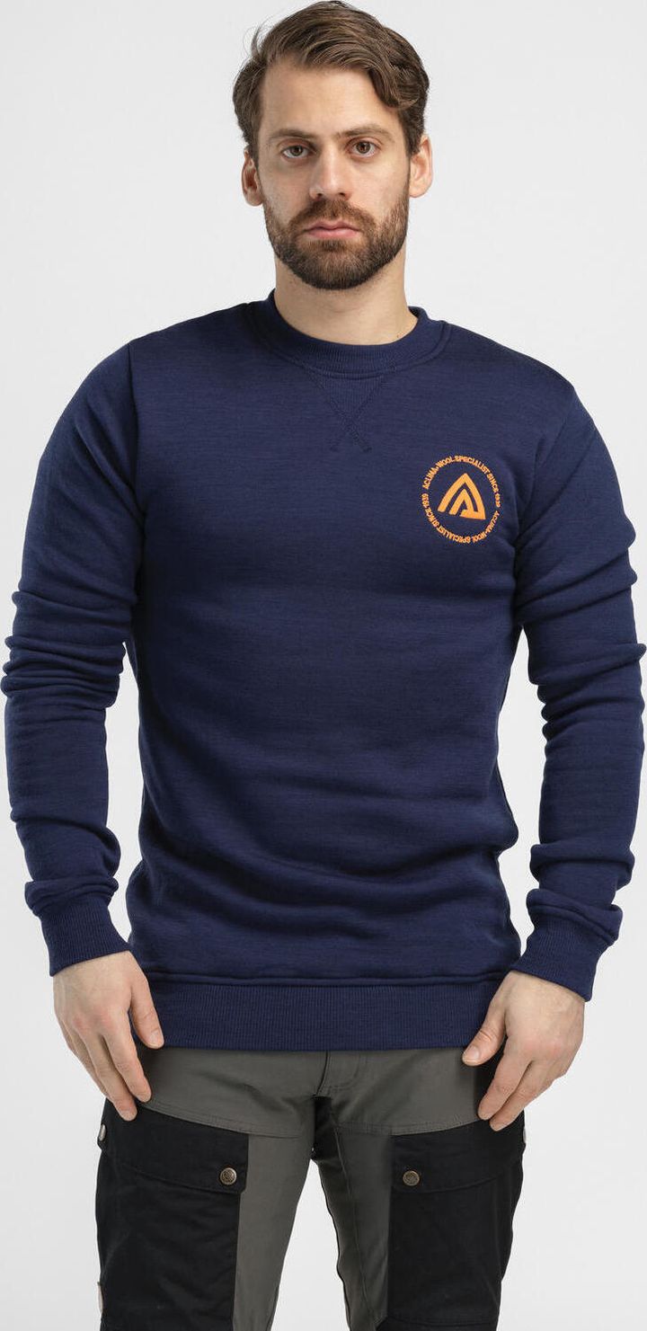 Aclima Men's Fleecewool V2 Crewneck Navy Blazer Aclima