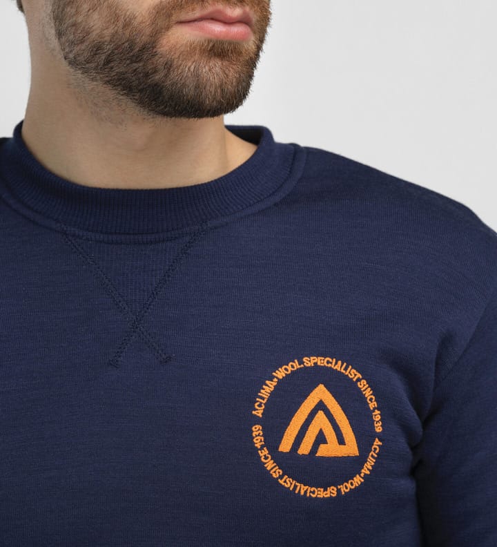 Aclima Men's Fleecewool V2 Crewneck Navy Blazer Aclima