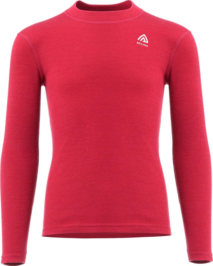 Aclima Warmwool Shirt Crew Neck Children Jester Red/Beige Melange Aclima