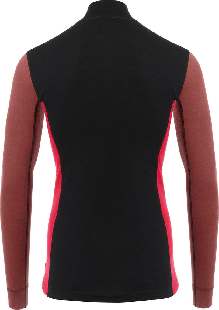 Aclima WarmWool Mock Neck with Zip Man Jet Black/Spiced Apple/Jester Red Aclima
