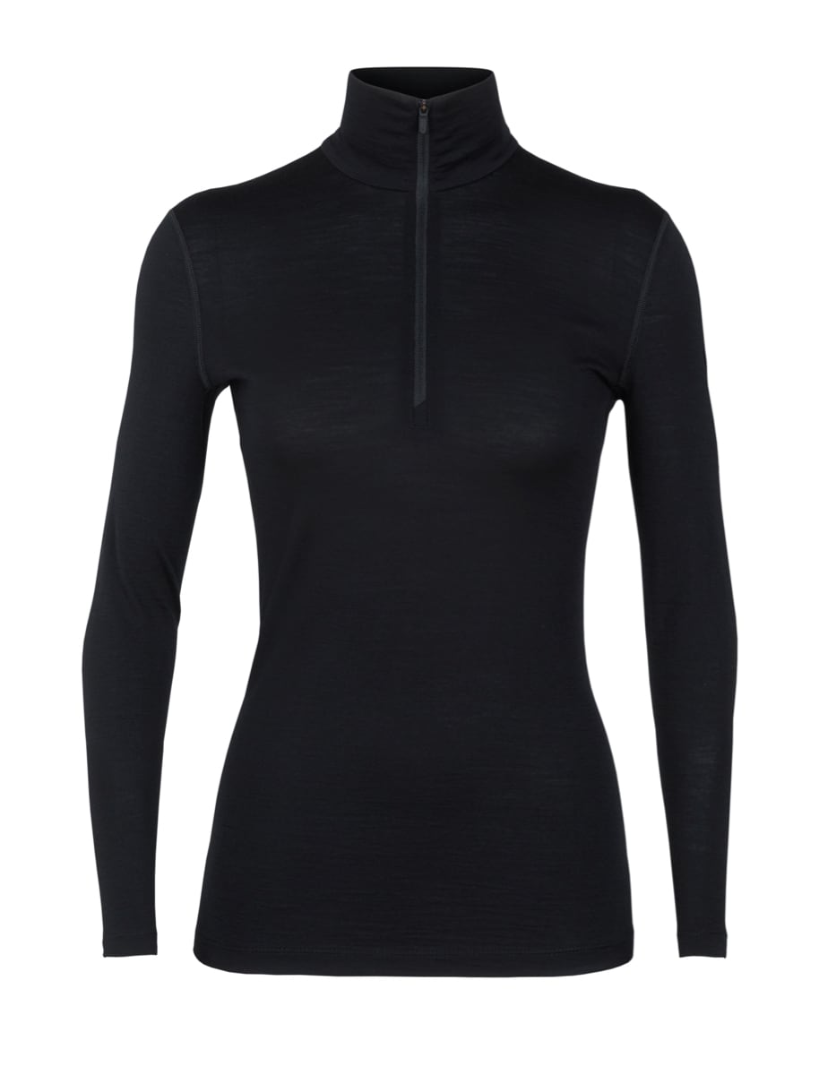 Icebreaker Wmns 200 Oasis LS Half Zip Black