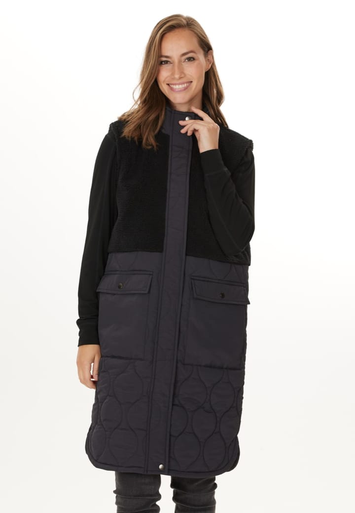 Weather Report Hollie W Long Quilted Vest Phantom Weather Report