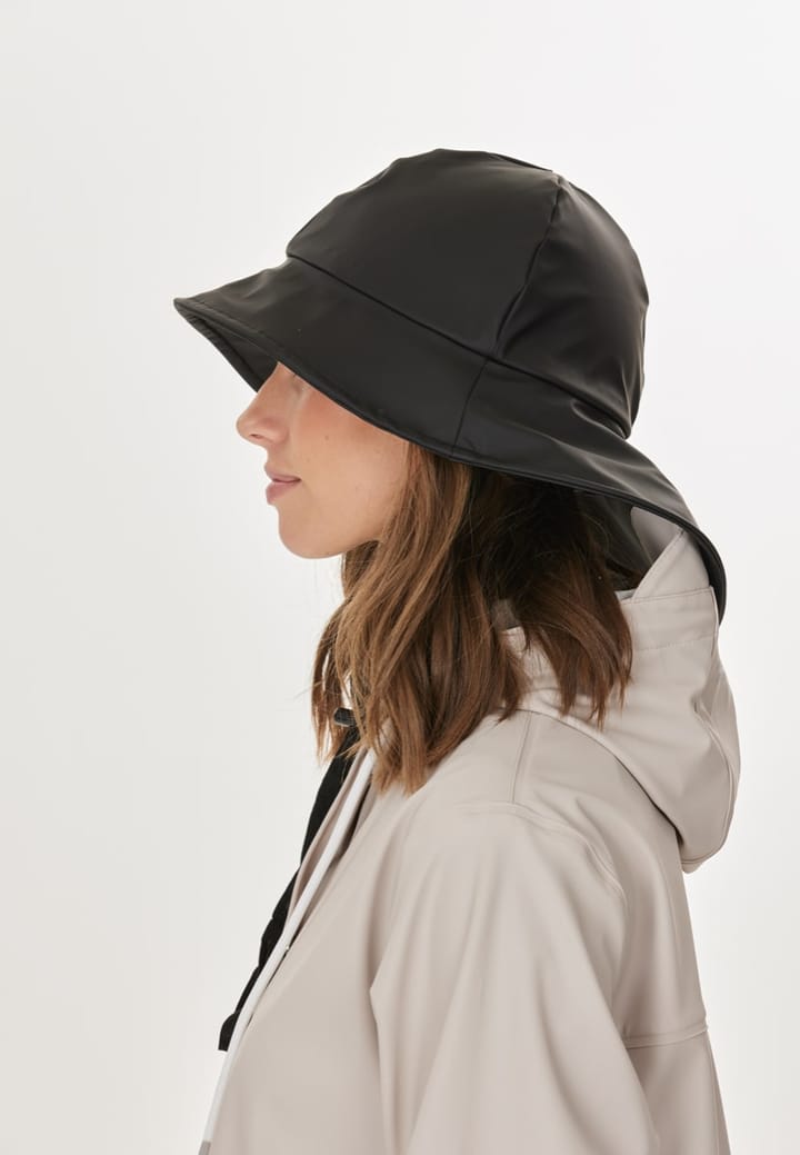 Weather Report Darby Unisex PU Rain Hat Black Weather Report