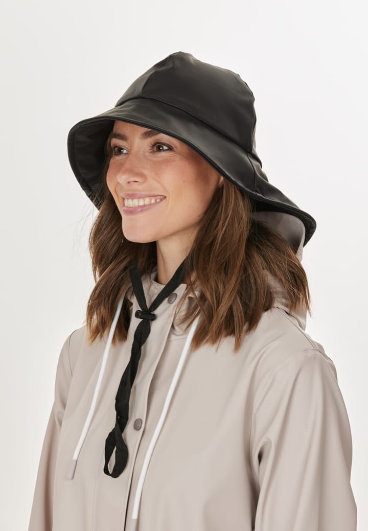 Weather Report Darby Unisex Pu Rain Hat Black Weather Report