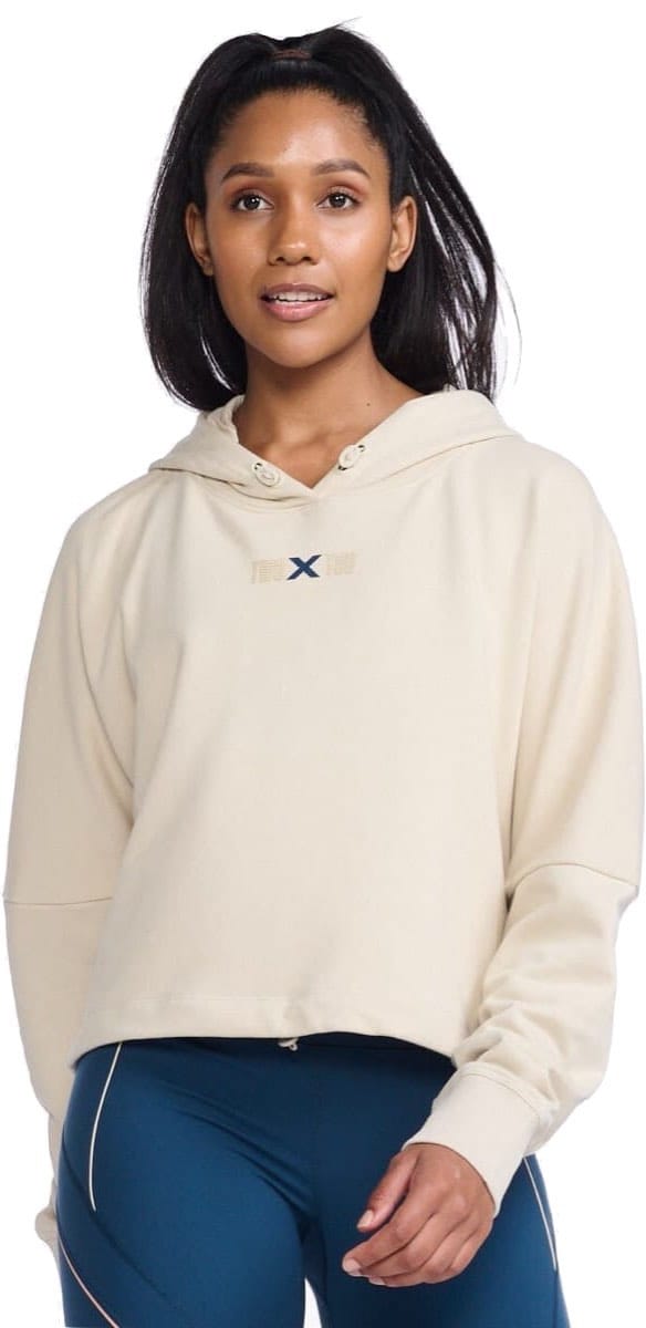 2XU W's Form Pop Seam Hoodie Linen/Off White 2XU