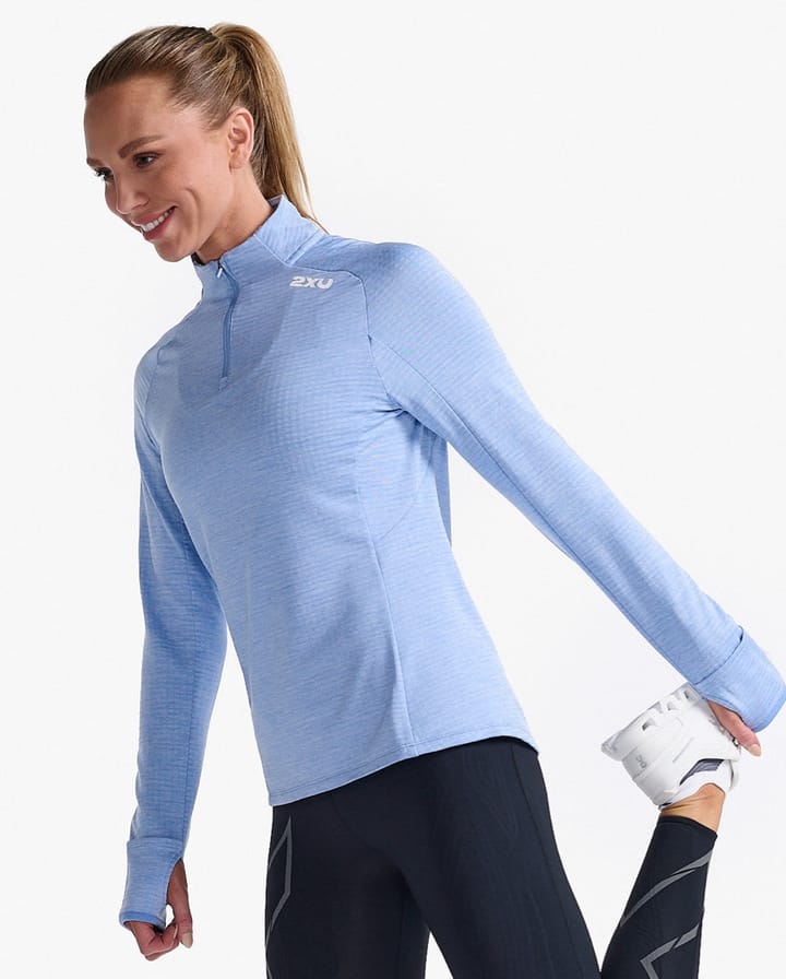 2XU Women's Ignition 1/4 Zip Hydrangea/White Reflective 2XU 2XU Women's Ignition 1/4 Zip Hydrangea/White Reflective 2XU