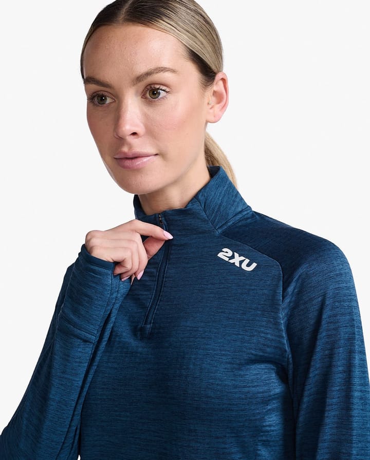2XU Women's Ignition 1/4 Zip Moonlight/White Reflective 2XU 2XU Women's Ignition 1/4 Zip Moonlight/White Reflective 2XU
