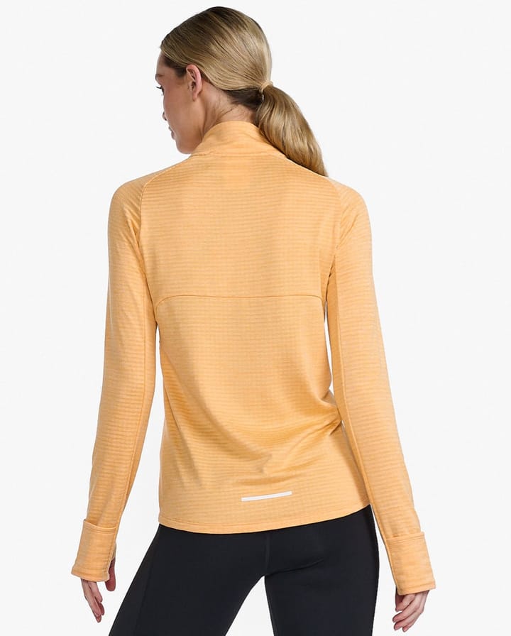 2XU Ignition 1/4 Zip Peach/White Reflective 2XU