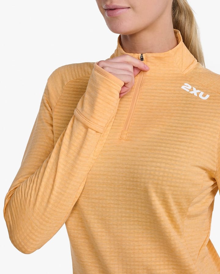 2XU Ignition 1/4 Zip Peach/White Reflective 2XU