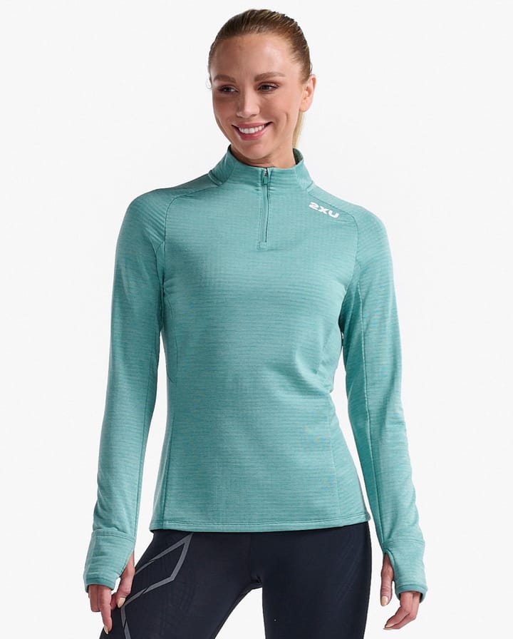 2XU Women's Ignition 1/4 Zip Raft/White Reflective 2XU 2XU Women's Ignition 1/4 Zip Raft/White Reflective 2XU