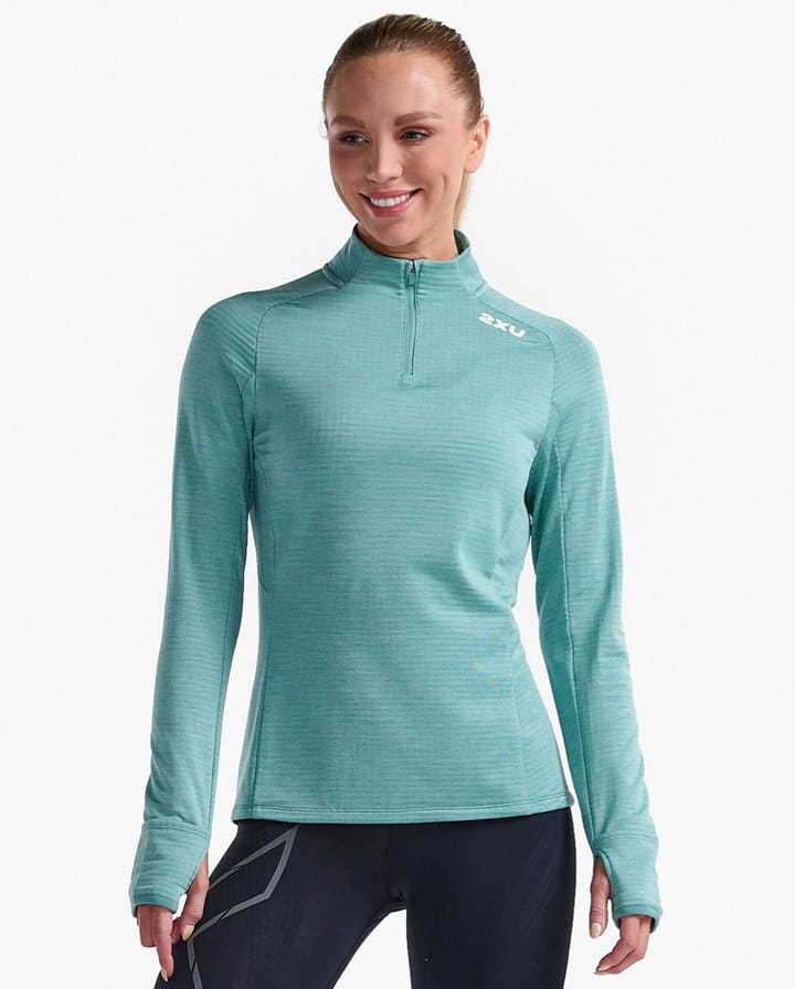 2XU Women's Ignition 1/4 Zip Raft/White Reflective 2XU