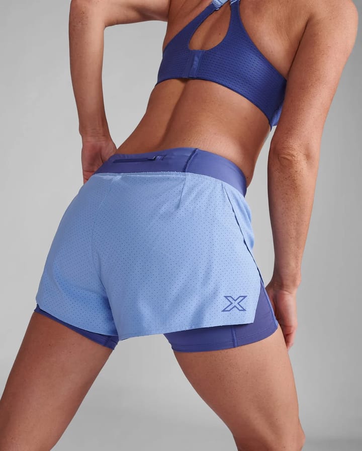 2XU Aero 2-In-1 4 Inch Shorts Hydrangea/Marlin 2XU