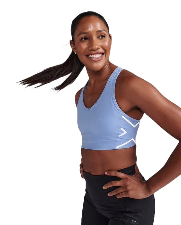 2XU Motion Racerback Bra Hydrangea/White 2XU 2XU Motion Racerback Bra Hydrangea/White 2XU
