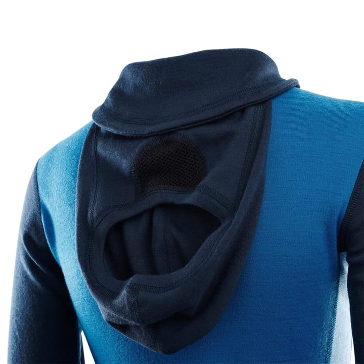 Aclima Warmwool Hood Sweater W/Zip W Navy Blazer / Blue Sapphire / Azure Blue Aclima