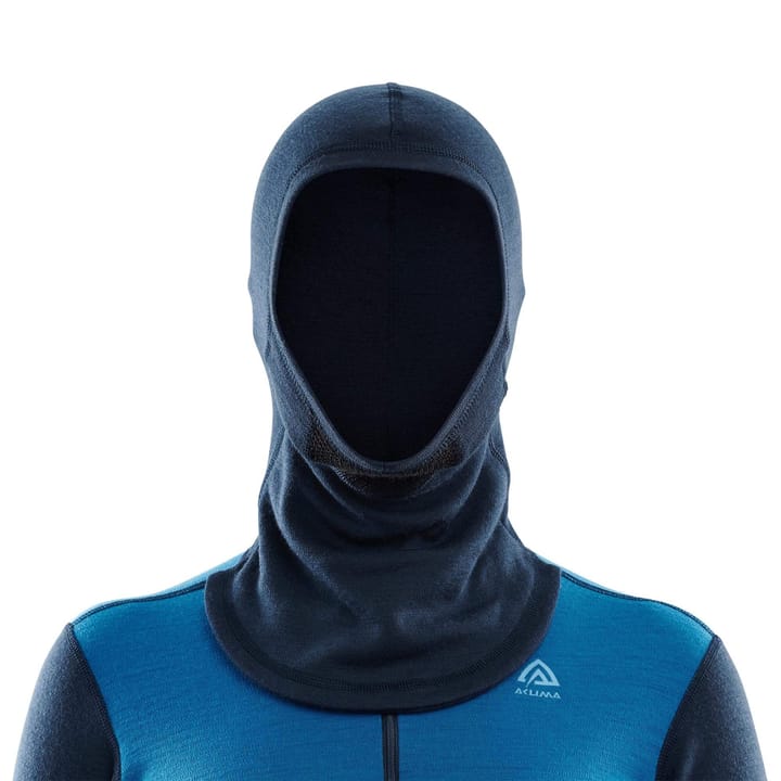 Aclima Warmwool Hood Sweater W/Zip W Navy Blazer / Blue Sapphire / Azure Blue Aclima