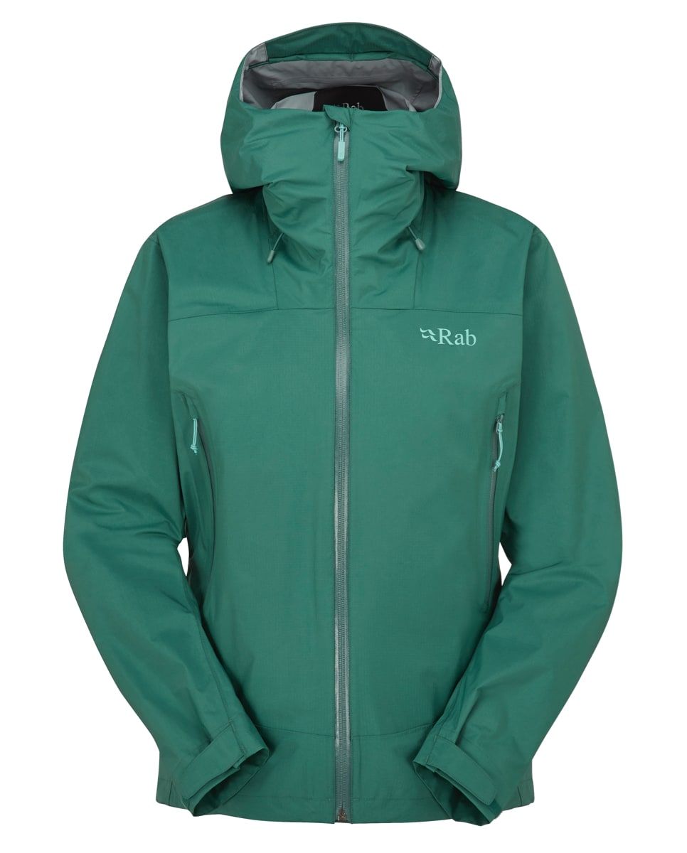 Rab Women's Downpour Plus 2.0 Jacket Eucalyptus