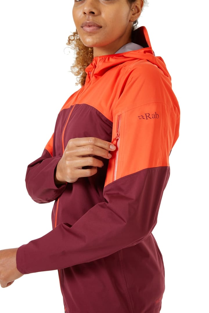 Rab Kinetic Ultra Jacket Wmns Red Grapefruit/Deep Heather Rab