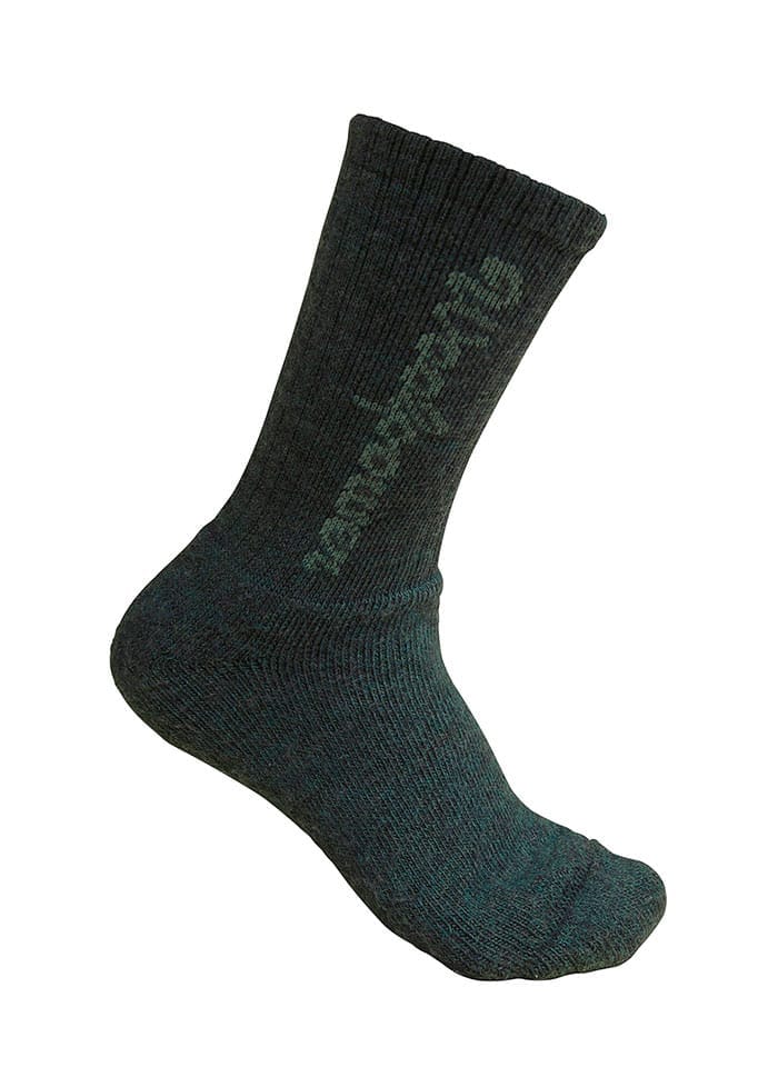 Woolpower Kids Socks Classic Logo 400 Forest Green