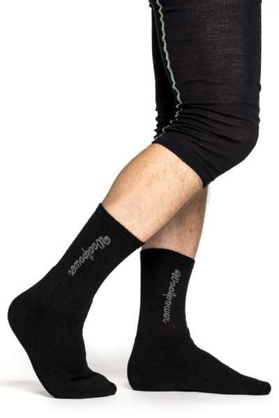 Woolpower Socks Logo 400 Black Woolpower