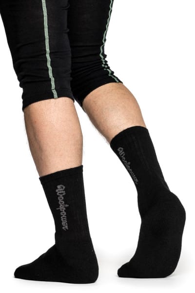 Woolpower Socks Logo 400 Black Woolpower