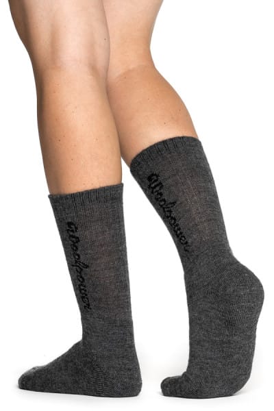 Woolpower Socks Logo 400 Grey Woolpower