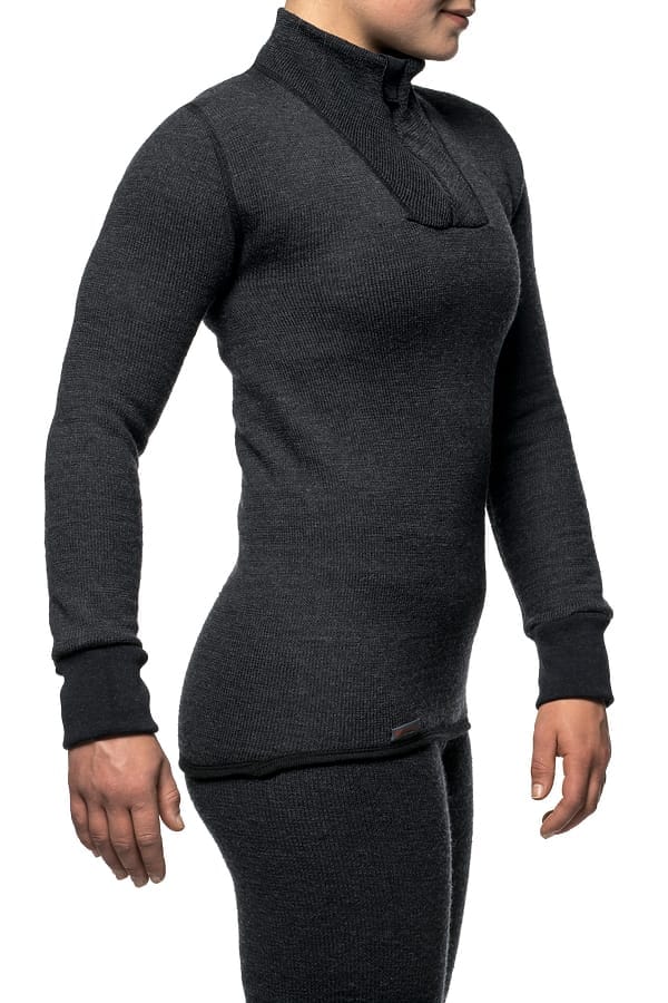 Woolpower Zip Turtleneck 400 Black Woolpower