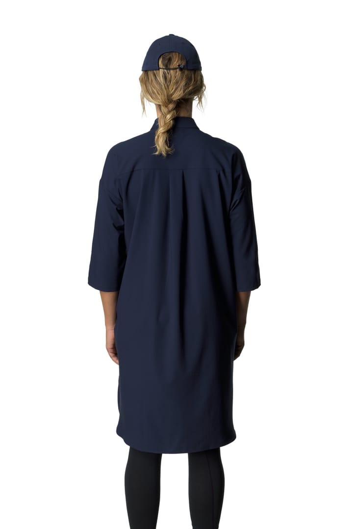 Houdini Women's Route Shirt Dress blue illusion Houdini Sportswear