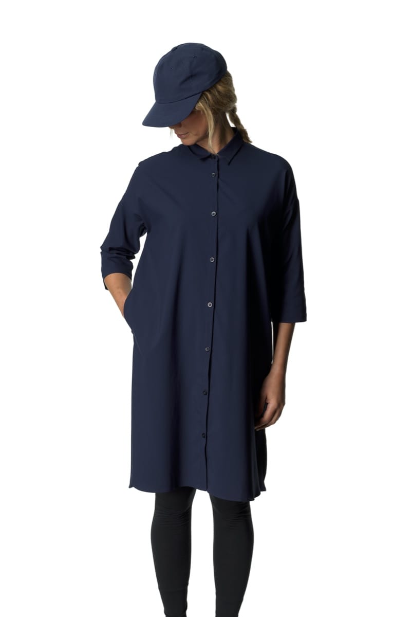 Houdini Women's Route Shirt Dress blue illusion