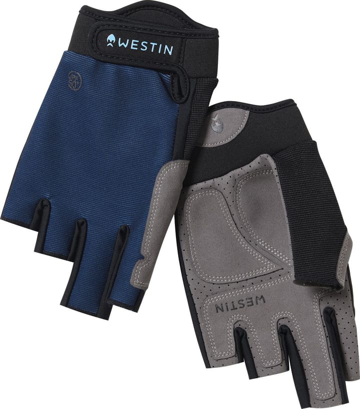 Westin Drip Upf Half Finger Glove Petrol Blue Westin