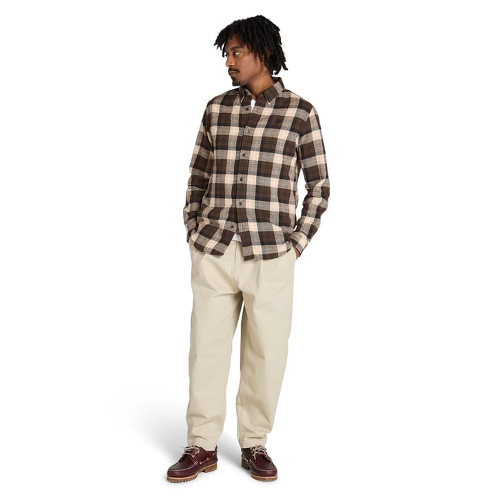 Timberland Midweight Flannel Check Shirt Choco Brwn Yd Timberland Timberland Midweight Flannel Check Shirt Choco Brwn Yd Timberland