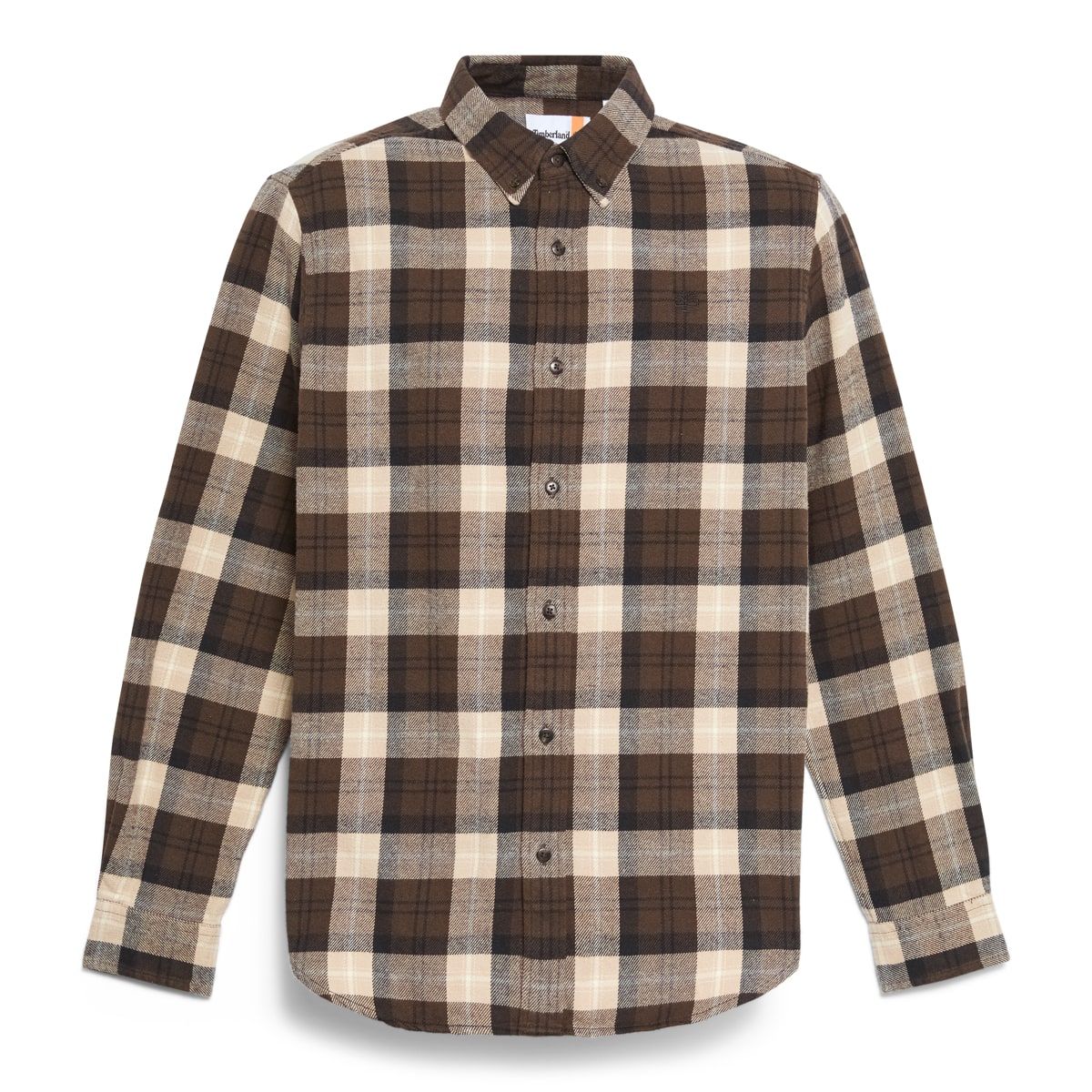 Timberland Midweight Flannel Check Shirt Choco Brwn Yd