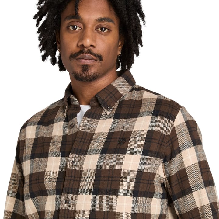 Timberland Midweight Flannel Check Shirt Choco Brwn Yd Timberland Timberland Midweight Flannel Check Shirt Choco Brwn Yd Timberland