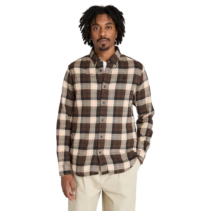 Timberland Midweight Flannel Check Shirt Choco Brwn Yd Timberland Timberland Midweight Flannel Check Shirt Choco Brwn Yd Timberland
