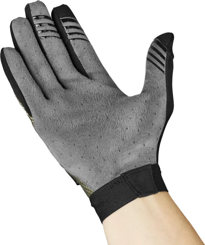 Gripgrab Vertical 2 Insidegrip™ Full Finger Summer Gloves Olive Green Gripgrab