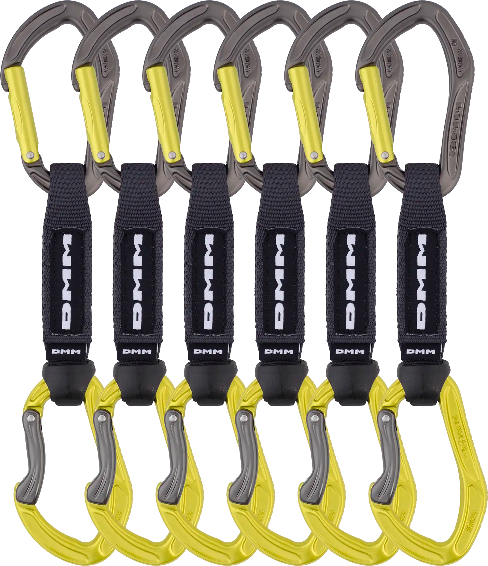 DMM Alpha Sport Quickdraw 12cm 6-Pack Titanium/Lime  12cm