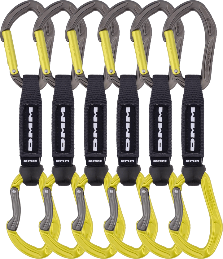 DMM Alpha Sport Quickdraw 12cm 6-Pack Titanium/Lime DMM