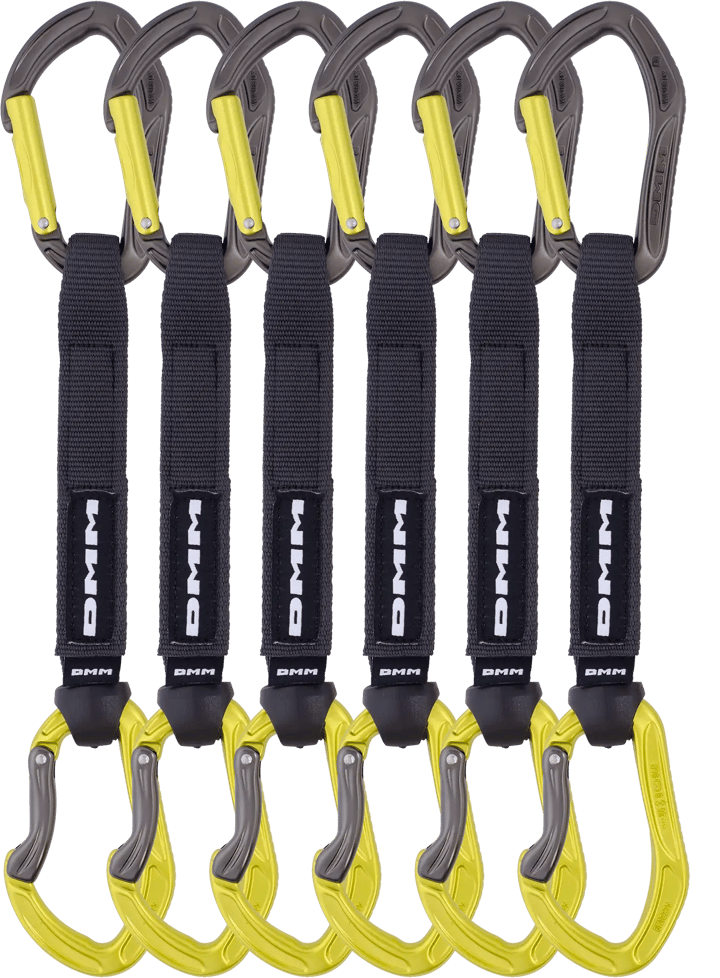 DMM Alpha Sport Quickdraw 18cm 6-Pack Titanium/Lime DMM