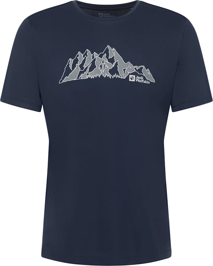 Jack Wolfskin Men's Peak Graphic Tee Mtn Midnight Sky Jack Wolfskin