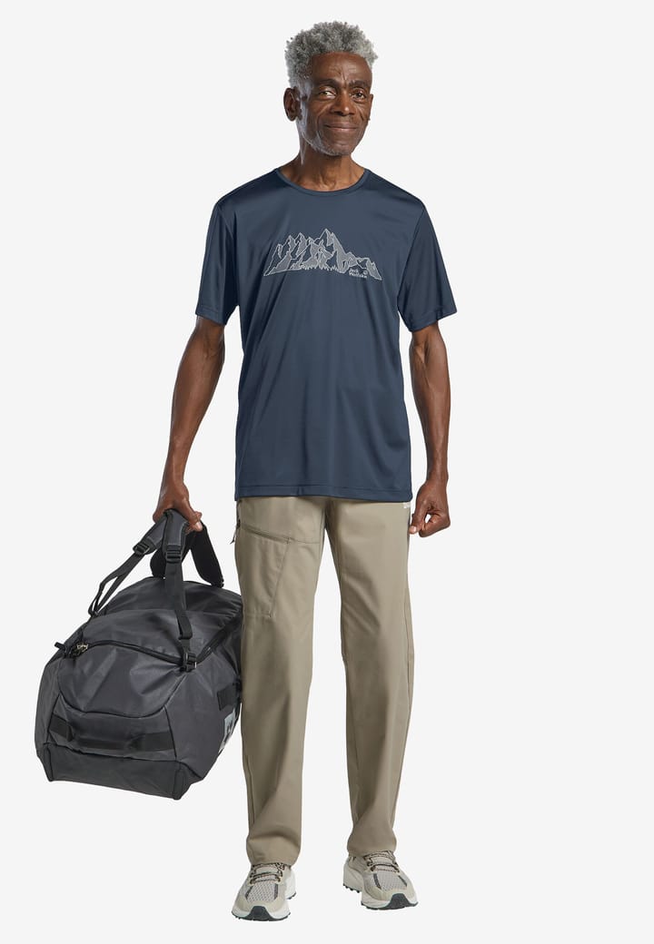 Jack Wolfskin Men's Peak Graphic T New Mountain Midnight Sky Jack Wolfskin