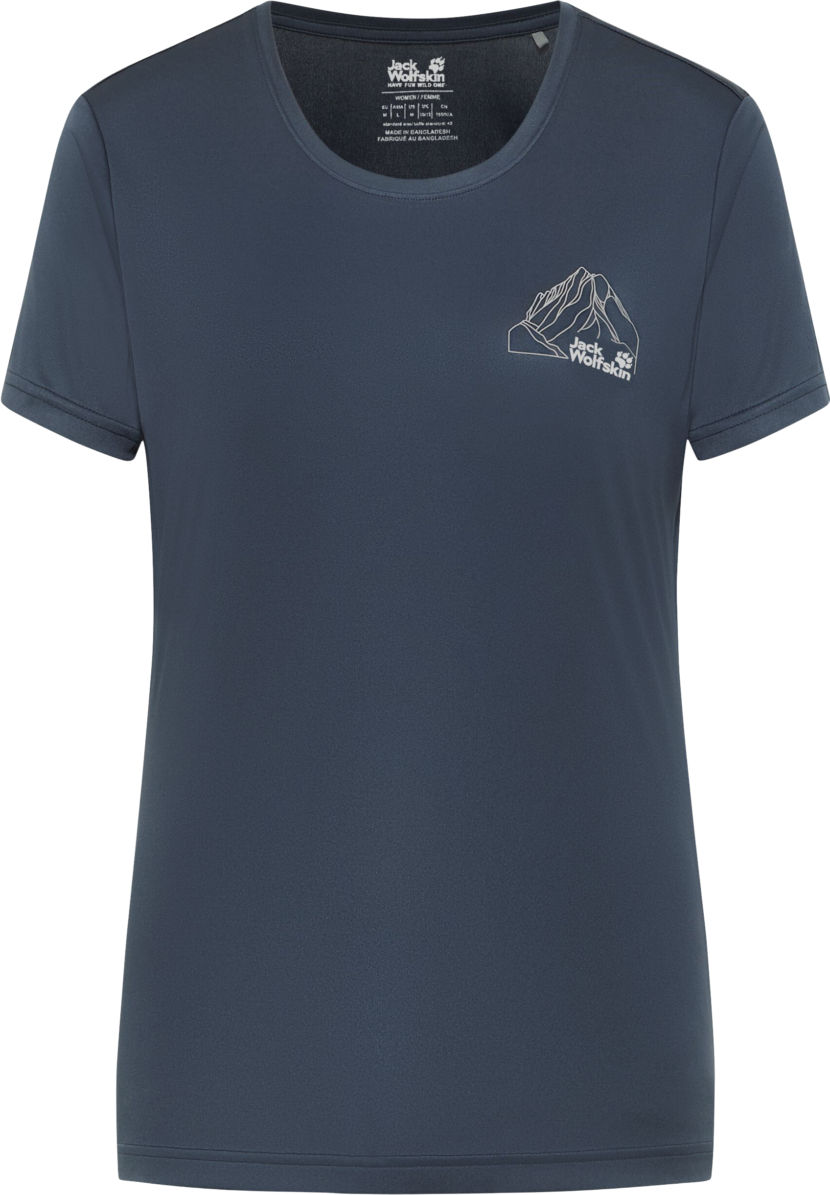 Jack Wolfskin Women's Peak Graphic T New Mountain Midnight Sky  XL