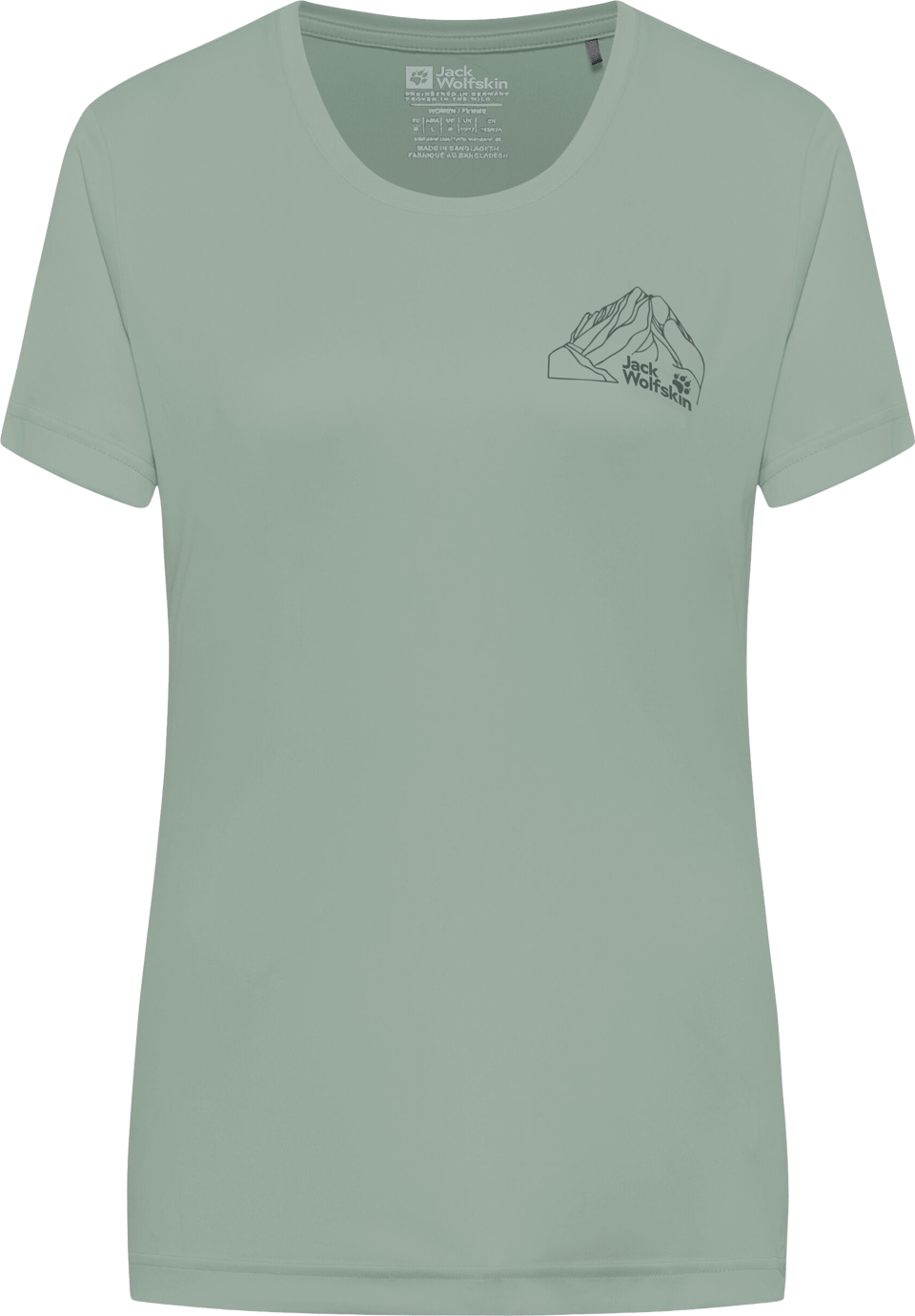 Women's Peak Graphic T New Mountain Green Zinnia