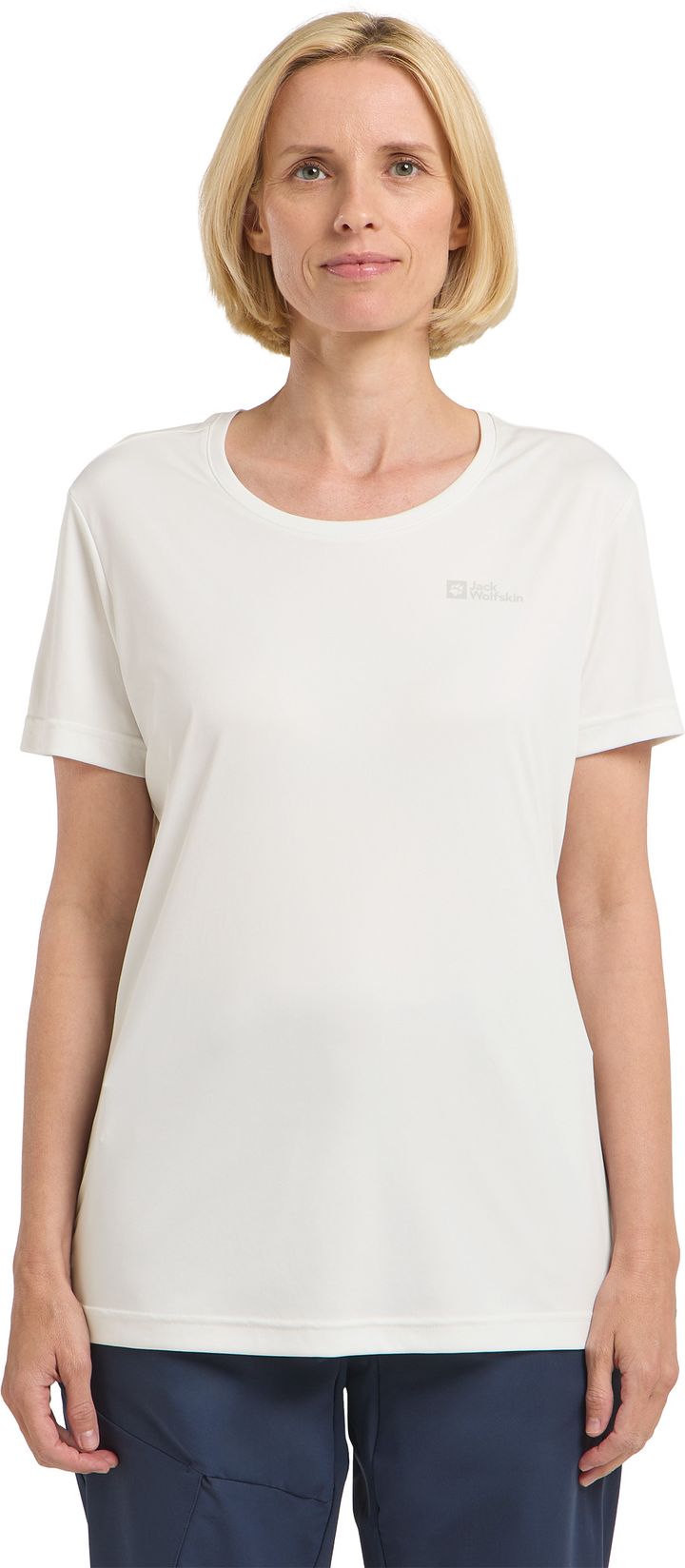 Jack Wolfskin Women's Tech Tee Stark White Jack Wolfskin